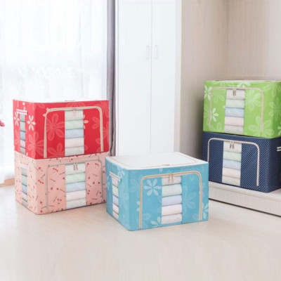 COMBO 2 TÚI ĐỰNG QUẦN ÁO KHUNG THÉP 66L-LIVING BOX 66L - Giao mẫu ngẫu nhiên