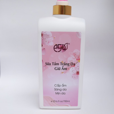 Sữa tắm trắng da giữ ẩm 700ml E5 (hồng)