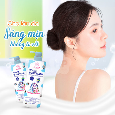 Sữa Tắm Trắng Sáng Da Sữa Bò Tươi Avatar White Body Wash 800 mL