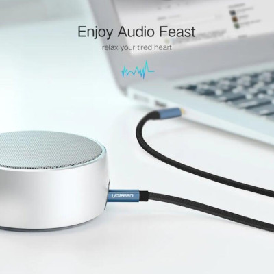 Ugreen UG10688AV112TK 3M màu Xanh Cáp âm thanh 2 đầu 3.5mm dương - HÀNG CHÍNH HÃNG