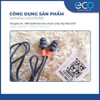 Nút tai chống ồn có dây Conicfir050 29 dB hàng nhập khẩu chính hãng