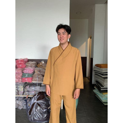 ĐỒ LAM ĐI CHÙA PHÁP PHỤC PHẬT GIÁO nam tay dài