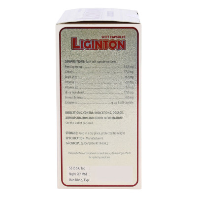 Thực Phẩm Chức Năng Tăng Cường Sinh Lực, Bồi Bổ Khí Huyết Mediplantex Liginton (50 Viên / Hộp)