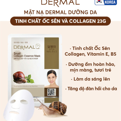 Combo 10 Mặt Nạ Dermal Dưỡng Da Collagen Hàn Quốc (23g) - Mùi Ngẫu Nhiên