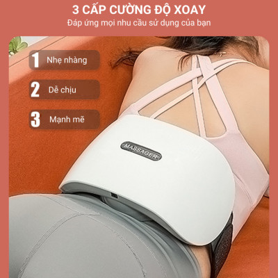 Máy Massage Bụng TQ-109, Máy tan Mỡ Bụng, Đai Massage tan Mỡ Bụng Tích Hợp Xoay Đá Nóng Kết hợp Làm Nóng Hồng Ngoại