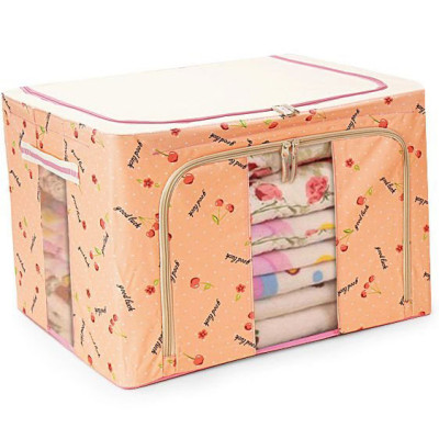 COMBO 2 TÚI ĐỰNG QUẦN ÁO KHUNG THÉP 66L-LIVING BOX 66L - Giao mẫu ngẫu nhiên