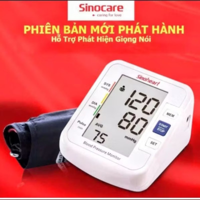 MÁY ĐO KIỂM TRA HUYẾT ÁP BẮP TAY GIỌNG NÓI TIẾNG VIỆT HÀNG CHUẨN