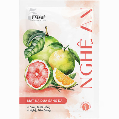 Mặt nạ sinh học dừa Emmié Biocellulose Beauty Mask giúp da sáng mịn và đều màu - Hàng chính hãng