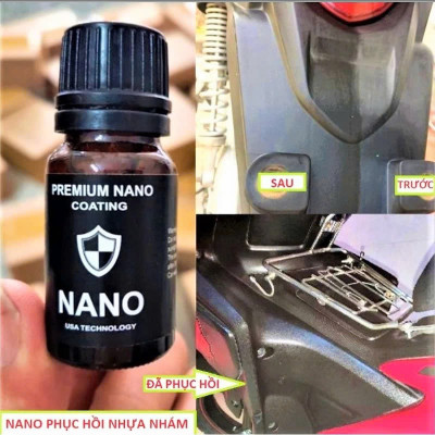 Chai Phục Hồi Nhựa Nhám Plastic Remove 10ml – Làm Mới, Dưỡng Nhựa Đen ÔxTô Xê Máy