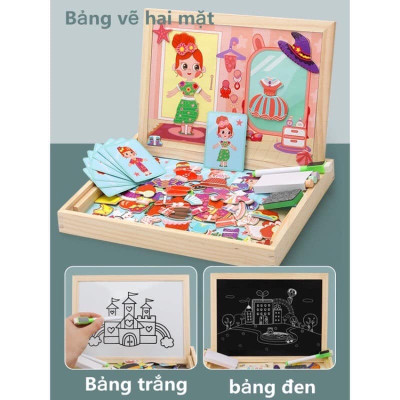 Đồ Chơi Cho Bé Gái, Đồ Chơi Xếp Hình Nam Châm Thay Trang Phục, Thiết Kế Thời Trang
