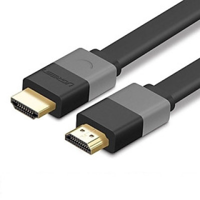 Ugreen UG30109HD120TK 1.5M màu Đen Cáp tín hiệu HDMI vỏ nhựa PVC cao cấp cáp dẹt - HÀNG CHÍNH HÃNG