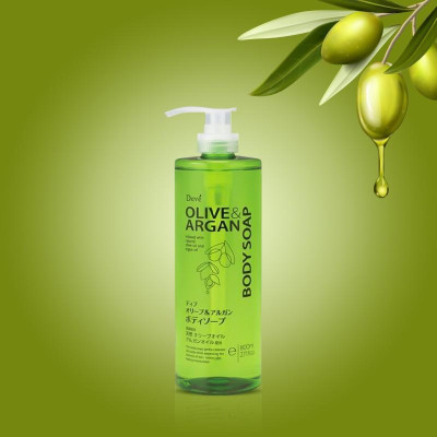 Sữa Tắm Deve Body Soap Chiết Xuất Dầu Olive & Argan Dưỡng Sáng, Làm Mềm Da (800ml)