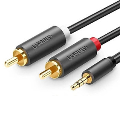 Ugreen UG10772AV102TK 1M màu Đen Cáp âm thanh 2 đầu Bông sen sang 3.5mm dương - HÀNG CHÍNH HÃNG