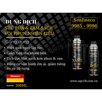 Súc Rửa Kim Phun Xăng , Làm Sạch Vòi Phun Nhiên Liệu Senfineco 9986