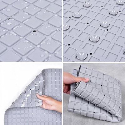 Thảm Chống Trượt Nhà Tắm Hình Ô Vuông Kích Thước 70x38cm - Giao màu ngẫu nhiên
