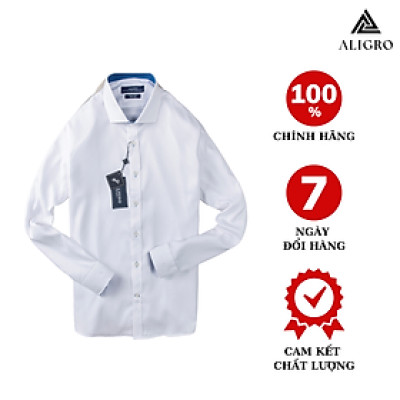 ÁO SƠ MI DÀI TAY TRẮNG PHỐI CỔ-TAY ALGS196