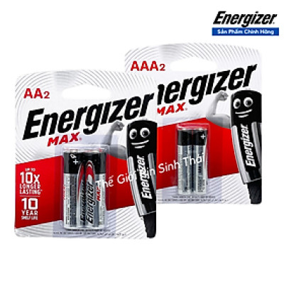 Vỉ 2 Viên Pin AA/AAA Energizer Siêu bền - Hàng chính hãng