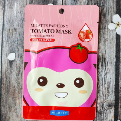 Mặt nạ dưỡng da chiết xuất cà chua Milatte Fashiony Tomato Mask - Hộp 10 miếng