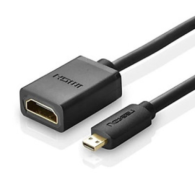 Ugreen UG2013420134TK Màu Đen Đầu chuyển đổi Micro HDMI sang HDMI âm - HÀNG CHÍNH HÃNG
