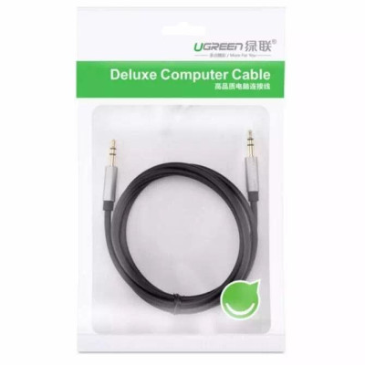 Ugreen UG10737AV119TK 5M màu Đen Cáp âm thanh 2 đầu 3.5mm dương dây tròn TPE cao cấp - HÀNG CHÍNH HÃNG
