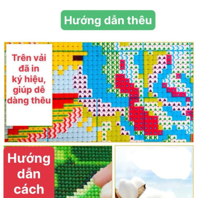 Tranh thêu chữ thập Chúa chăn cừu LV3504, kích thước 125 x 63 cm