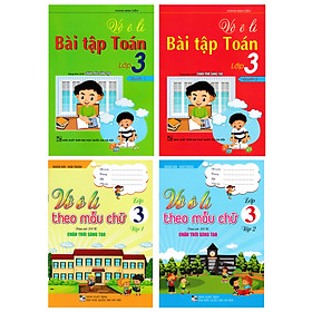 Combo Vở Ô Li Bài Tập Toán Lớp 3 + Vở Ô Li Theo Mẫu Chữ Lớp 3 (Bám Sát SGK Chân Trời Sáng Tạo) (Bộ 4 Cuốn) - HA 