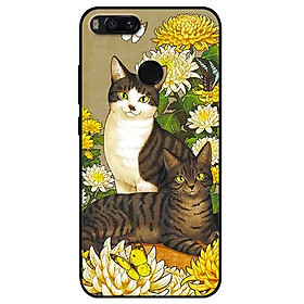Ốp lưng in cho Xiaomi Mi A1 Mẫu Hai Chú Mèo