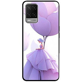 Ốp lưng cho Oppo A54 - A55 - A55s - Oppo A56 5G - Oppo A18 - A38 - A58 - Cô Gái Hoa Tím - Hàng Chính Hãng