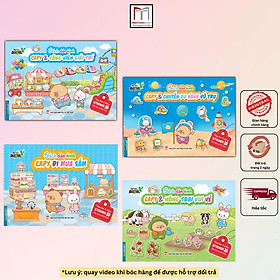 Sách - Dán Hình Capy - Tặng Kèm 2 Phòng Sticker 3D - Combo 4 Cuốn - Minh Thắng