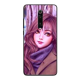 Ốp Lưng in cho Xiaomi Redmi K20 Pro Mẫu Cô Gái Mắt Nâu - Hàng Chính Hãng