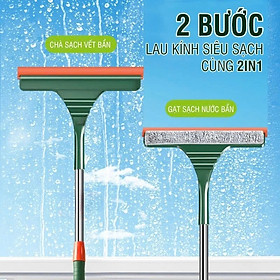 Cây lau kính, gạt chùi kính đa năng 2 đầu trong 1