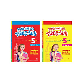 Combo Bài Tập Cuối Tuần Tiếng Anh Lớp 5 - Tập 1 + 2 (Có Đáp Án) (Bộ 2 Cuốn) _MT