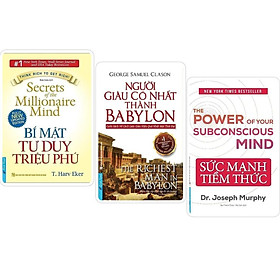 Sách - Bí Mật Tư Duy Triệu Phú + Người Giàu Có Nhất Thành Babylon + Sức Mạnh Tiềm Thức - First News