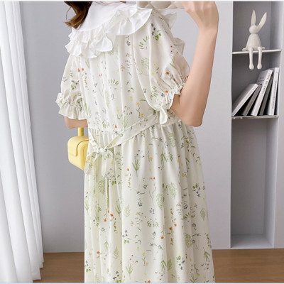 ĐẦM BẦU VÁY BẦU CÔNG SỞ BÈO LAI HOA NHÍ NGOT NGÀO sau sanh có nút mở cho bé ti