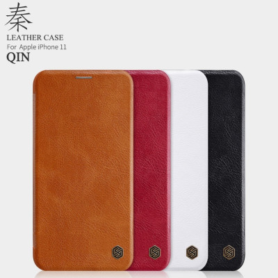 Bao case da cho iPhone 11 Pro Max hiệu Nillkin Qin có ngăn đựng thẻ, thiết kế tinh xảo - Hàng chính hãng