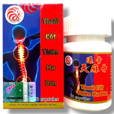 Viên uống Thoái Cốt Thiên Ma Đơn hỗ trợ đau nhức xương khớp, tê bì chân tay, tê mỏi tứ chi, đi lại khó khăn - Mã số 1040