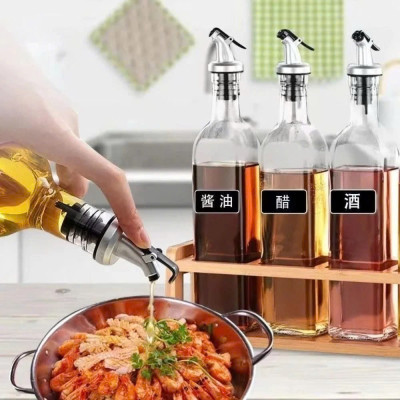 Vòi Rót Dầu Ô Liu, Nước Tương, Nước Mắm, Có Nắp Chặn Tiện Dụng Khi Nấu Ăn, Vòi Rót Rượu Nắp Cao Su Chắc Chắn