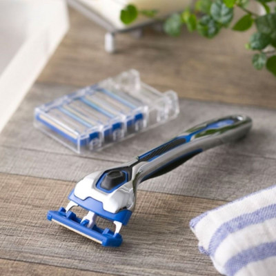Lưỡi DaoThay Thế Dao Cạo Râu 5 Lưỡi Kép Kai Razor Axia 00614 (Set 4 Lưỡi Dao)