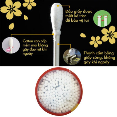Hộp tăm bông lấy ráy tai 180P - Hàng nội địa Nhật Bản
