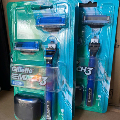 Dao Cạo Râu Gillette Mach3+ New (1 Cán + 2 Lưỡi)
