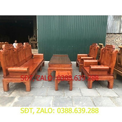 Bộ bàn ghế âu á hộp - gỗ sồi nga - Loại 2m2 và 2m4