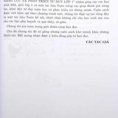 500 Bài Toán Cơ Bản Và Nâng Cao Lớp 1 - Đánh Giá Năng Lực Phát Triển Tư Duy