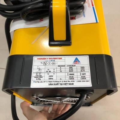 MÁY HÀN QUE ĐIỆN TỬ MMA INVERTER 215A (1.6-4.0MM) 220V HỒNG KÝ HK215A - HÀNG CHÍNH HÃNG