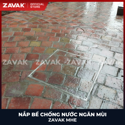 Nắp bể ngầm chống nước ngăn mùi inox ZAVAK MHE*-45 / KT 45x45cm, lát gạch 3cm, tải 600kg