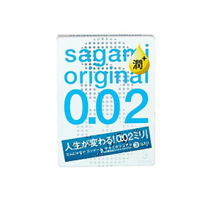 BCS Sagami 0.02 mm (H3) - Siêu Mỏng - Nhiều Chất Bôi Trơn - Non Latex - Chống Dị Ứng - Nhập Khẩu Chính Hãng - Che Tên Sản Phẩm