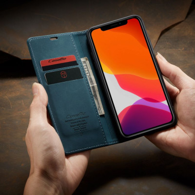Bao Da dành cho điện thoại iPhone 11 Pro dạng ví có ngăn để thẻ ATM để tiền tiện lợi - Hàng chính hãng