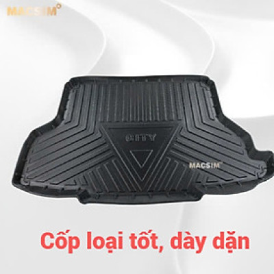 Lót cốp xe ô tô (qd) Honda City 2015- nay chất liệu TPV thương hiệu Macsim màu đen