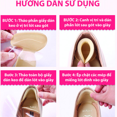 Combo 01 cặp lót mũi giày cao su non và 01 cặp lót gót chân 2 trong 1 - buybox - BBPK09&50