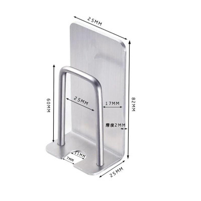 Giá Dán Tường Để Bàn Chải Đánh Răng Để Úp Cốc Nhà Tắm, Inox 304 Ko Gỉ, Không Khoan Đục, Liên Kết Với Tường Dùng Miếng Dán Hoặc Keo Mềm Siêu Bền, TakyHome 4011