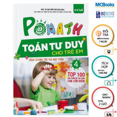 Sách - POMath Toán Tư Duy Cho Trẻ Em Từ 4 - 6 Tuổi - Tập 4, 5, 6 - Combo 3 Cuốn - MCBooks